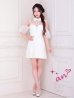 画像15: XSサイズあり【an /アン】フロントジップ/ シースルー/ レース/ 襟/ プリーツ/ ノースリーブ/ フレア/ ワンピース/ ミニドレス/ キャバドレス[OF05]] (15)