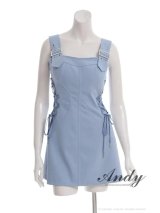 XSサイズあり【ANDY/アンディ】ベルトショルダー/ サイドスピンドル/ ノースリーブ/ フレア/ ミニドレス/ キャバドレス[OF05]