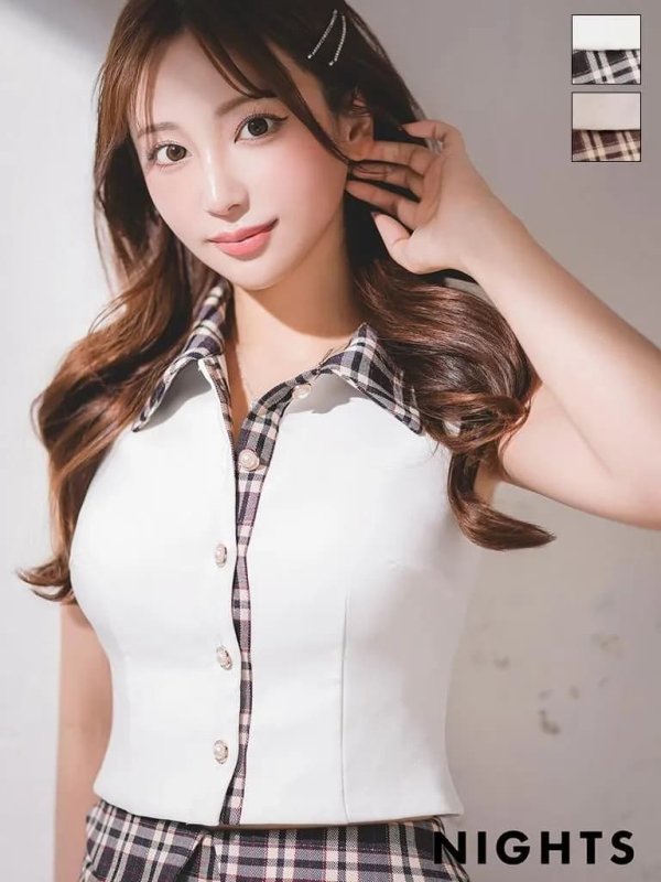 ホワイトxネイビー　着用サイズ：Sサイズ