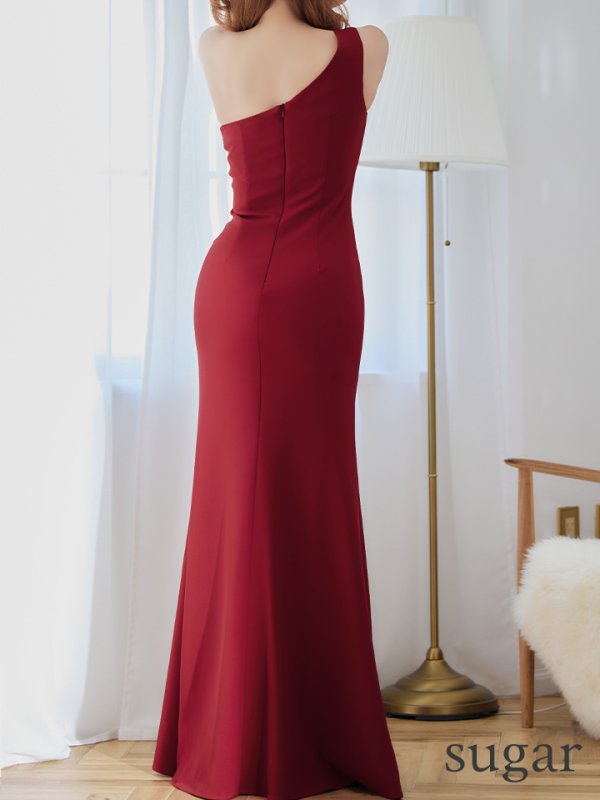 画像6: 【Luxe Style/リュクススタイル】ワンショル/ マーメイド/ ビジュー/ シアー/ スリット/ ワンカラー/ ロングドレス/ キャバドレス long【HC03】