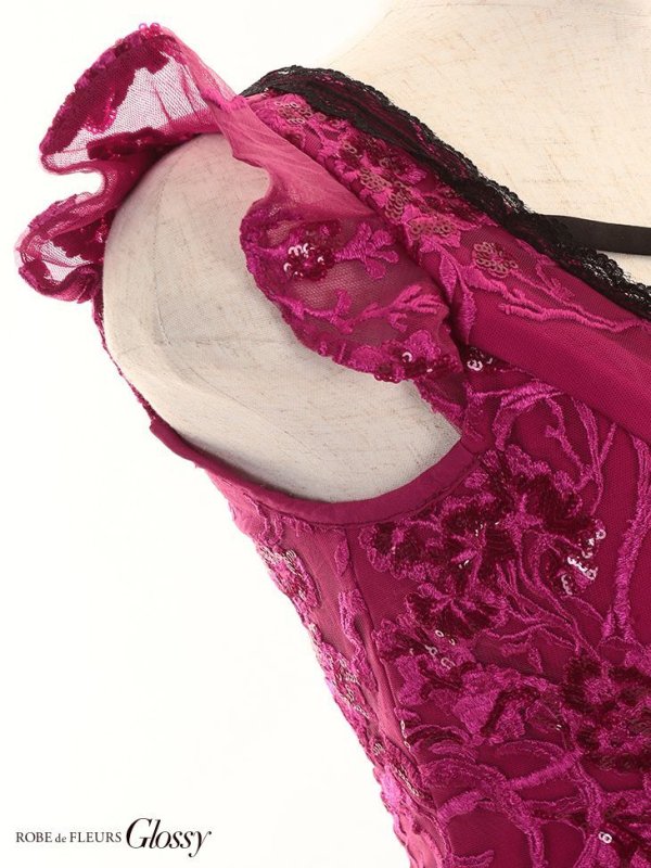 画像6: XSサイズあり【Glossy/グロッシー】スパンコール/ バストカット/ キャミ/ タイト/ ミニドレス/ キャバドレス[OF08]