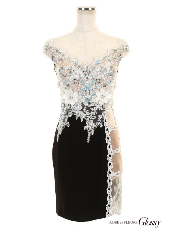 画像14: XSサイズあり【Glossy/グロッシー】チェーン付き/ ラメツイル/ セットアップ/ タイト/ ミニドレス/ キャバドレス[OF08]