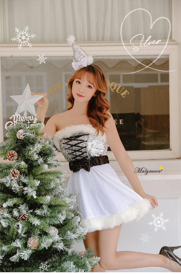画像18: 【即日発送】【クリスマスコスプレ4点セット】【Malymoon/マリームーン】レースアップxウエストリボンサンタコスプレ【フリーサイズ/8カラー】[YMT]