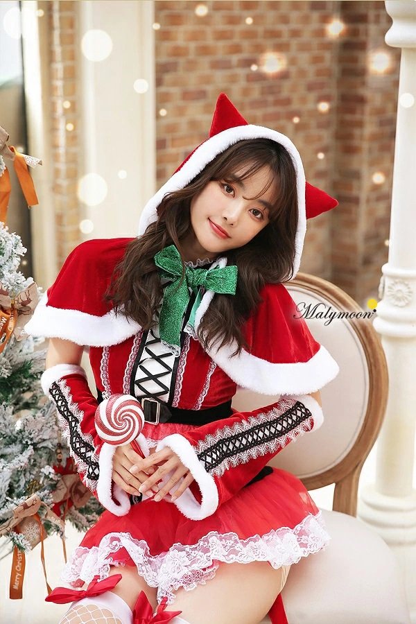 画像7: 【即日発送】【クリスマスコスプレ7点セット】【Malymoon/マリームーン】ネコ耳ケープサンタ【フリーサイズ/1カラー】[YMT]