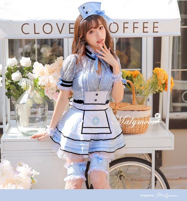 画像11: 【即日発送】ジッパーナース【マリームーン】【ハロウィンコスプレ7点セット】【フリーサイズ/2カラー】[OF04]