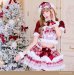 画像8: 【クリスマスコスプレ11点セット】【Malymoon/マリームーン】ホワイトヴェールチェックサンタ【2サイズ/1カラー】【予約/12月上旬発送予定】[HC03] (8)