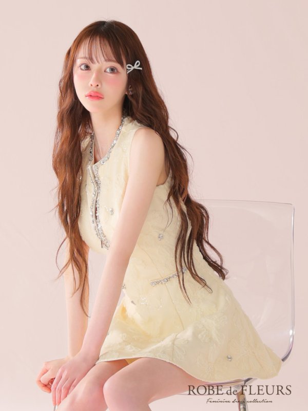 クリームイエロー　モデル：るい　身長：161cm　着用サイズ：Sサイズ