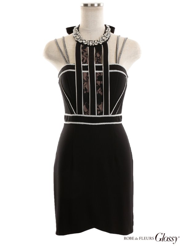 画像9: XSサイズあり【Glossy/グロッシー】ラメリブニット/ タイト/ ストレッチ/ キャミ/ ミニドレス/ キャバドレス[OF08]