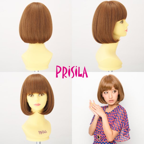 画像4: ウィッグ【プリシラ/PRISILA】オールウィッグ★マニッシュボブ★耐熱仕様！ 着用モデル：森摩耶ちゃん（ミックスアッシュゴールド）