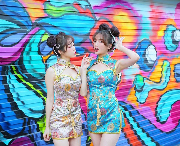 画像14: 【即日発送】セクシーチャイナドレス5カラー《ハロウィンコスプレ4点セット》【Malymoon/マリームーン】[HC03]