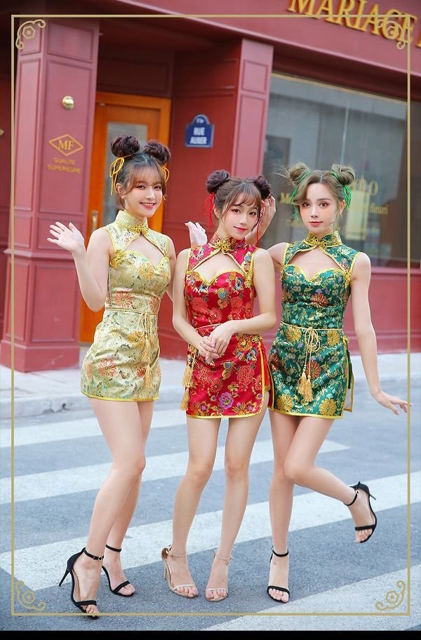 画像16: 【即日発送】セクシーチャイナドレス5カラー《ハロウィンコスプレ4点セット》【Malymoon/マリームーン】[HC03]