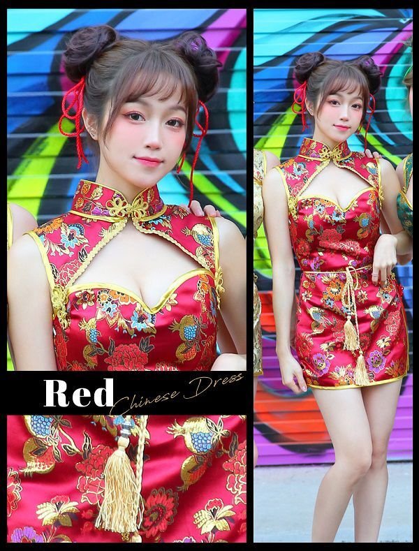 画像11: 【即日発送】セクシーチャイナドレス5カラー《ハロウィンコスプレ4点セット》【Malymoon/マリームーン】[HC03]