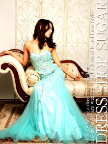 他の写真2: ☆再入荷☆Lサイズ入荷しました!!!【Luxe style】高品質☆高級ライン☆上品レースにRichビジュー♪チュールで創る極上マーメイドライン♪ベアロングキャバドレス☆long【HC03】