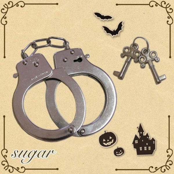 画像8: 【即日発送】【ハロウィンコスプレ小物】カギ付き手錠【1サイズ/2カラー】[HC03]