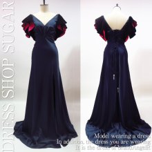 他の写真3: ☆再入荷☆【ANGEL R】ベロアのゴージャススリーブが印象的♪♪セクシースリットロングキャバドレス☆long[OF2]