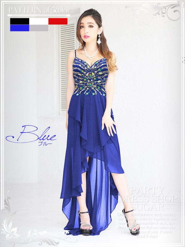 画像4: 【Lipline】美脚アピールで悩殺♪♪優美なシルエットで艶めかしく印象付ける☆☆シフォンショートinロングドレス[HC03]☆Sサイズ