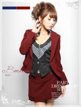 【Lucia/ルシア】［スーツ/日本製］グログラン生地の風合いが上質感アップ♪♪スーツ3点セット*Sサイズ