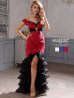 画像3: ☆人気の為再入荷☆【Luxe Style/リュクススタイル】オーガンジーのティアードマーメイドショートｉｎロングドレス*Lサイズありlong[HC03] (3)