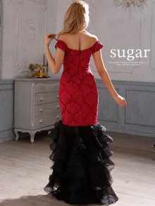 他の写真3: ☆人気の為再入荷☆【Luxe Style/リュクススタイル】オーガンジーのティアードマーメイドショートｉｎロングドレス*Lサイズありlong[HC03]