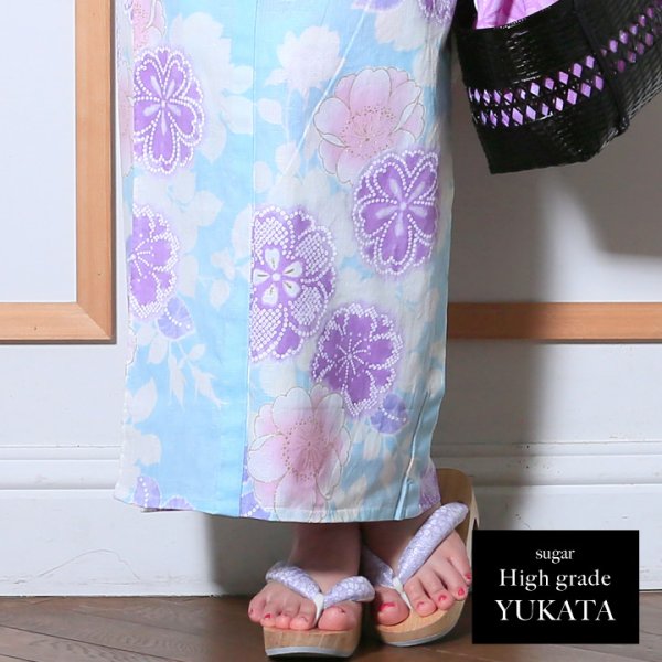 画像6: 【即日発送】【高級浴衣】椿の花と桜を散りばめた涼やかでノスタルジックな高級浴衣セット[YMT]