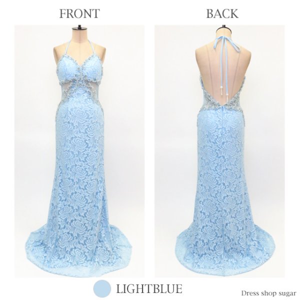 画像8: 【Lip line/リップライン】優美なデザインレースで魅了する♪ホルターロングキャバドレスlong[HC03]