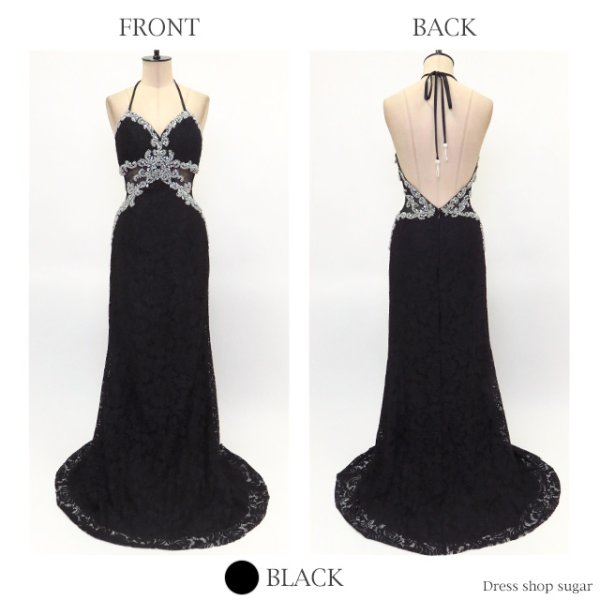 画像11: 【Lip line/リップライン】優美なデザインレースで魅了する♪ホルターロングキャバドレスlong[HC03]