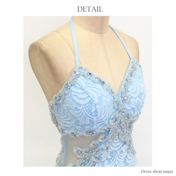 画像12: 【Lip line/リップライン】優美なデザインレースで魅了する♪ホルターロングキャバドレスlong[HC03]