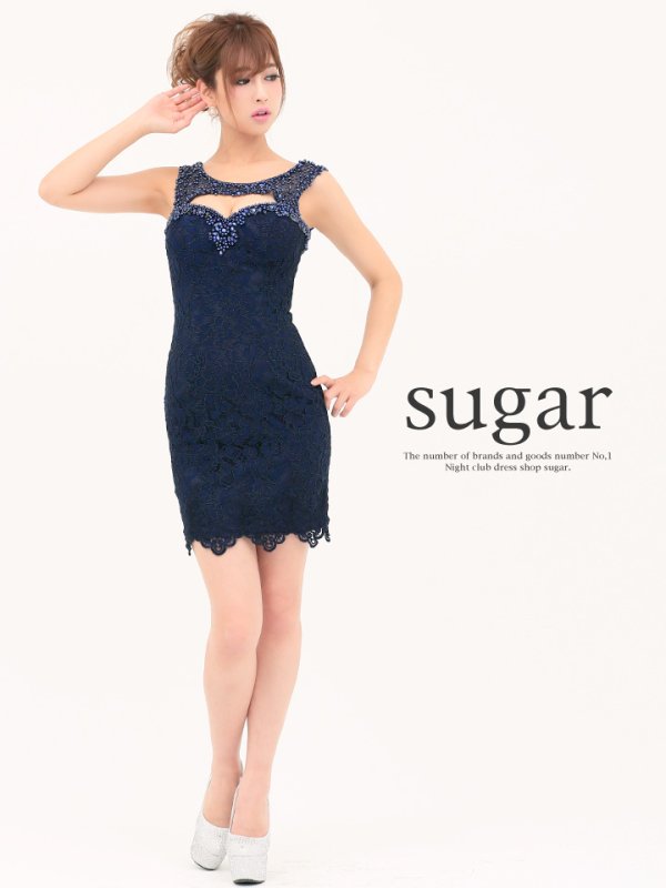 画像5: 【Lip line/リップライン】ラグジュアリーな総レースのミニワンピースキャバドレス[HC03]