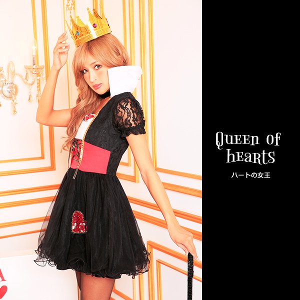 画像3: 【SALE!!】【ハロウィン2点セット】 ハートモチーフ/ブラックドレスコスプレセット[OF01]