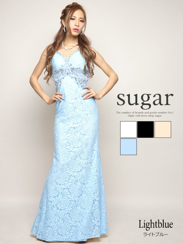 画像4: 【Lip line/リップライン】優美なデザインレースで魅了する♪ホルターロングキャバドレスlong[HC03]