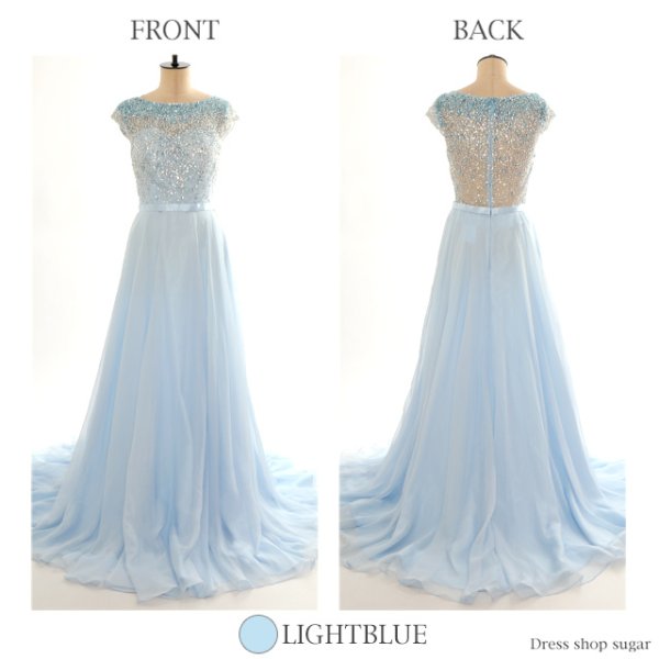 画像13: ☆XSサイズあり☆【Lip line/リップライン】やわらか優美なシフォンが揺れる♪ロングキャバドレス・s6B1609long[HC03]