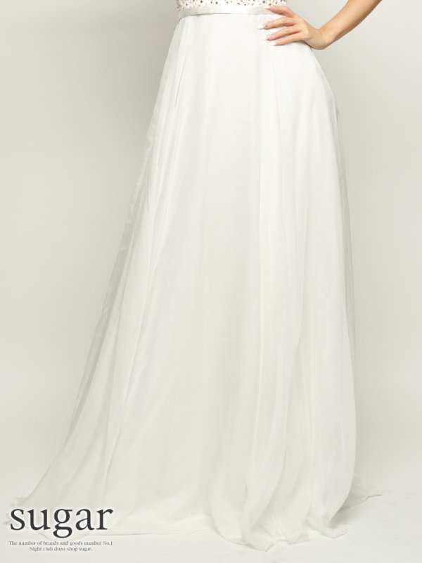 画像7: ☆XSサイズあり☆【Lip line/リップライン】やわらか優美なシフォンが揺れる♪ロングキャバドレス・s6B1609long[HC03]