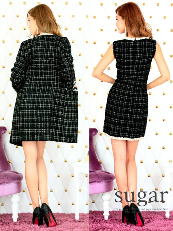 画像6: ツイードアウター【ROBE de FLEURS/ローブドフルール】ツイード/パール/ロングコート[OF08]