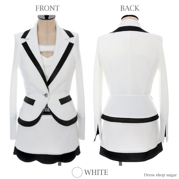 画像10: ☆再入荷【Giselle/ジゼル】人気のバイカラー♪インナーデザインが印象的な3点セットキャバスーツ♪s1GI1610