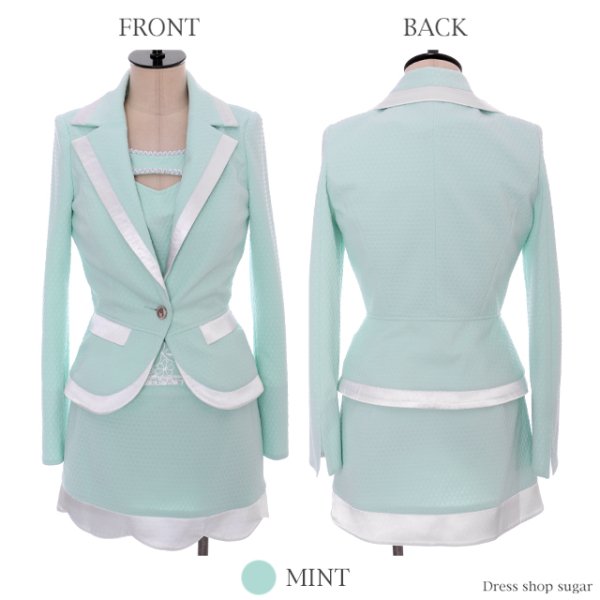 画像11: ☆再入荷【Giselle/ジゼル】人気のバイカラー♪インナーデザインが印象的な3点セットキャバスーツ♪s1GI1610