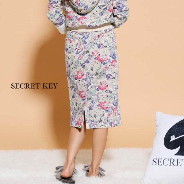 画像2: 【ルームウエア】【スカート】ラブフラワーロングスカート[HC02]