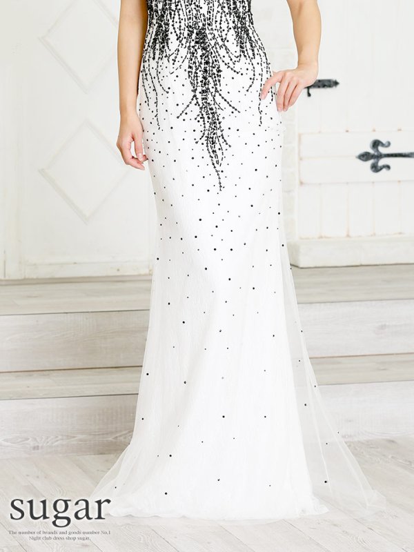 画像6: 【Lip line/リップライン】美しいビジュー使いがラグジュアリー♪アメスリロングキャバドレス・s6B1612long[HC03]