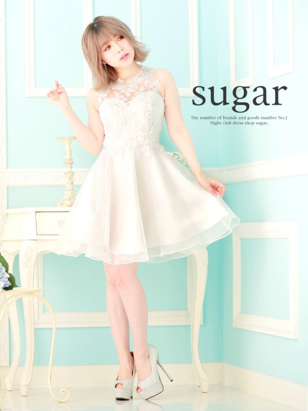 画像4: 【Lip line/リップライン】レースｘビジューフレアミニキャバドレス・s6B1701[HC03]