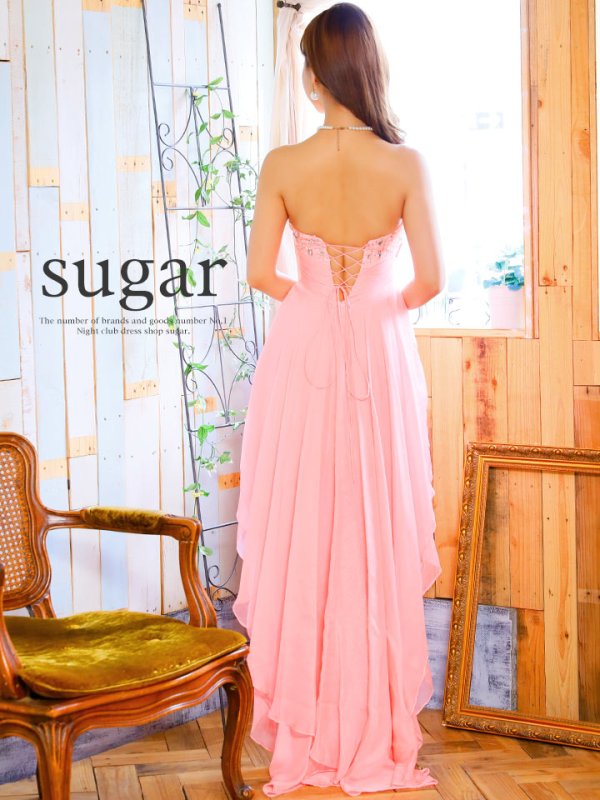 画像7: 【Lip line/リップライン】CUTEなリボンが絶品アクセント♪♪ベアショートinロングキャバドレス[HC03]