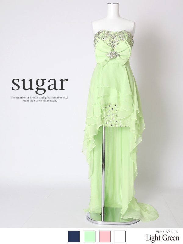 画像3: 【Lip line/リップライン】CUTEなリボンが絶品アクセント♪♪ベアショートinロングキャバドレス[HC03]