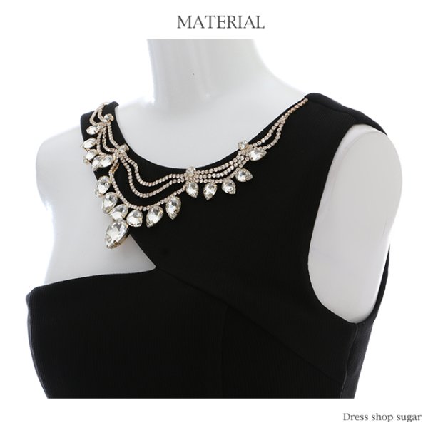 画像10: 【B品】【Riage/リアージュ】ネックビジューxアシメテールカットキャバドレス♪s1RI1704BBB