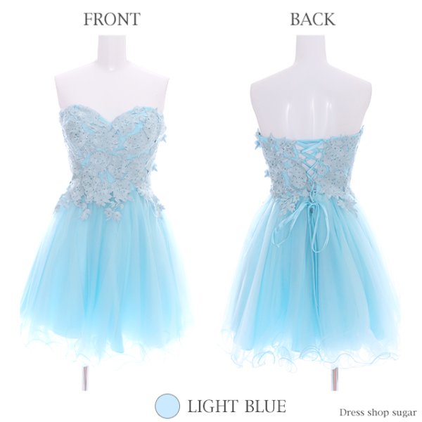 画像10: ☆XSサイズあり☆【Lip line/リップライン】ケミカルレースxボリューミーフレアミニキャバドレス♪s6B1705[HC03]