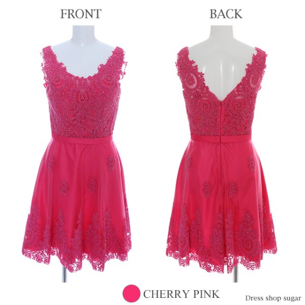 画像7: 【Lip line/リップライン】レース刺繍xフレアミニキャバドレス♪s6B1704[HC03]