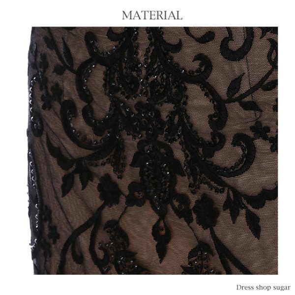 画像6: ☆XSサイズあり☆【Lip line/リップライン】ビジュー刺繍xタイトミニキャバドレス・s6B1707[HC03]