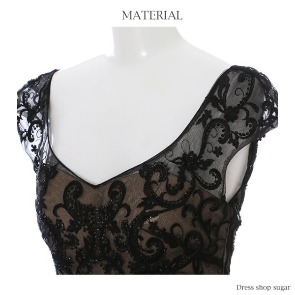 画像5: ☆XSサイズあり☆【Lip line/リップライン】ビジュー刺繍xタイトミニキャバドレス・s6B1707[HC03]