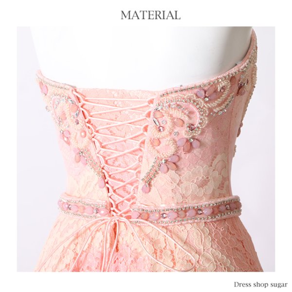 画像9: 【ANGEL R/エンジェルアール】ビジューxフルレースAラインベアロングキャバドレス/Sサイズ・s1AR1706long[OF2]