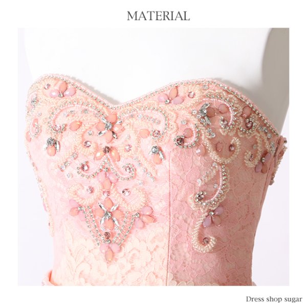 画像6: 【ANGEL R/エンジェルアール】ビジューxフルレースAラインベアロングキャバドレス/Sサイズ・s1AR1706long[OF2]