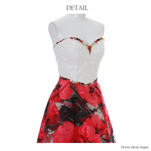 画像10: 【Lip line/リップライン】フラワープリントフレアベアミニキャバドレス・s6B1708[HC03]