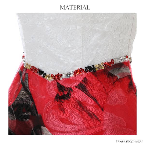 画像12: 【Lip line/リップライン】フラワープリントフレアベアミニキャバドレス・s6B1708[HC03]