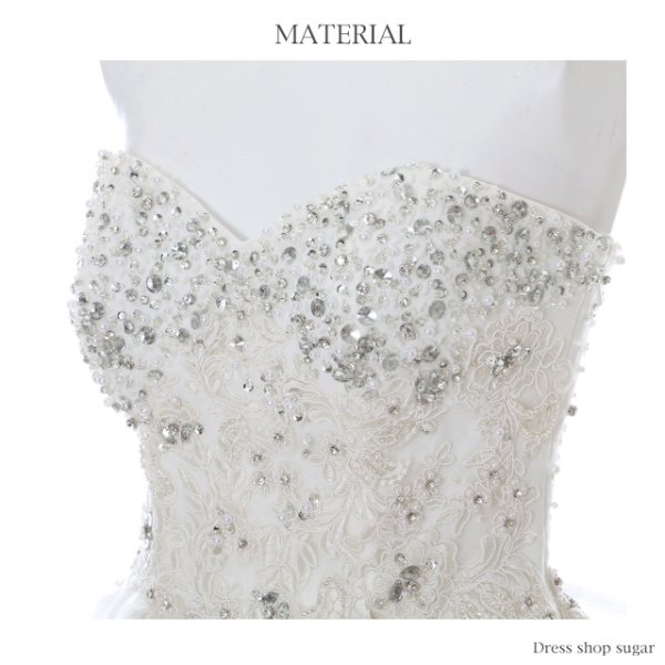 画像16: ☆XSサイズあり☆【Lip line/リップライン】トップビジューxオーガンジー切り替えタイトミニキャバドレス・s6B1709[HC03]